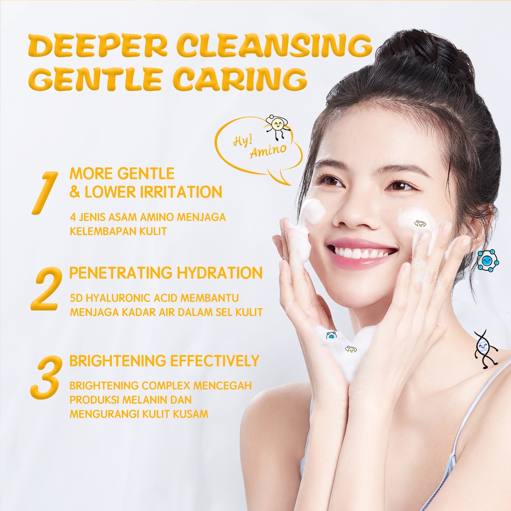 YOU Hy! Amino Glowing Gentle Cleansing Facial Wash 50gr (Orange)