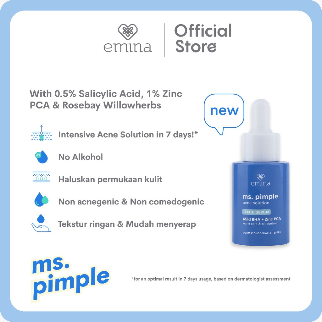 Emina Ms. Pimple Acne Solution Face Serum 30ml