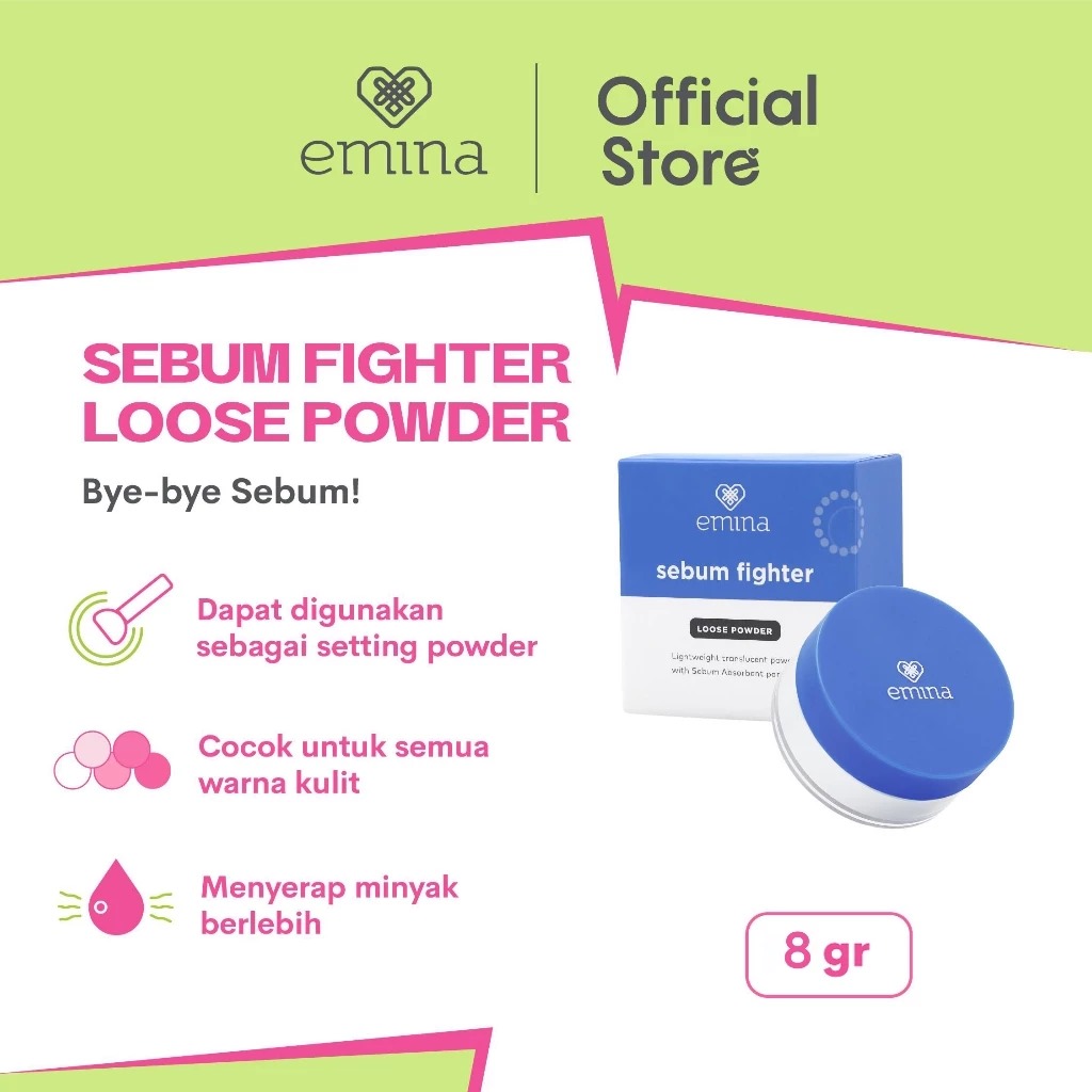 Emina Ms. Pimple Acne Solution Sebum Fighter Loose Powder 8gr