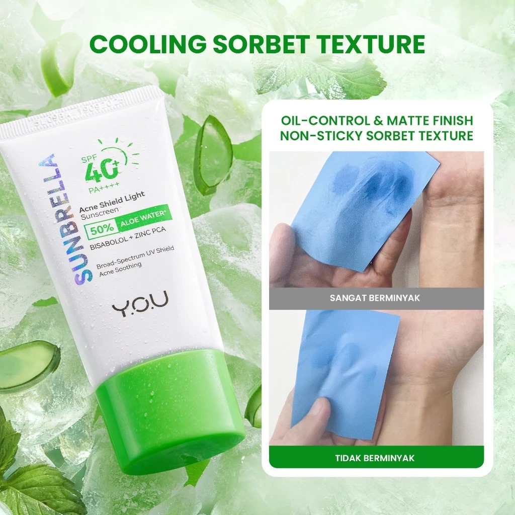 YOU Sunbrella Acne Shield Light Sunscreen SPF40+ PA++++ 30gr