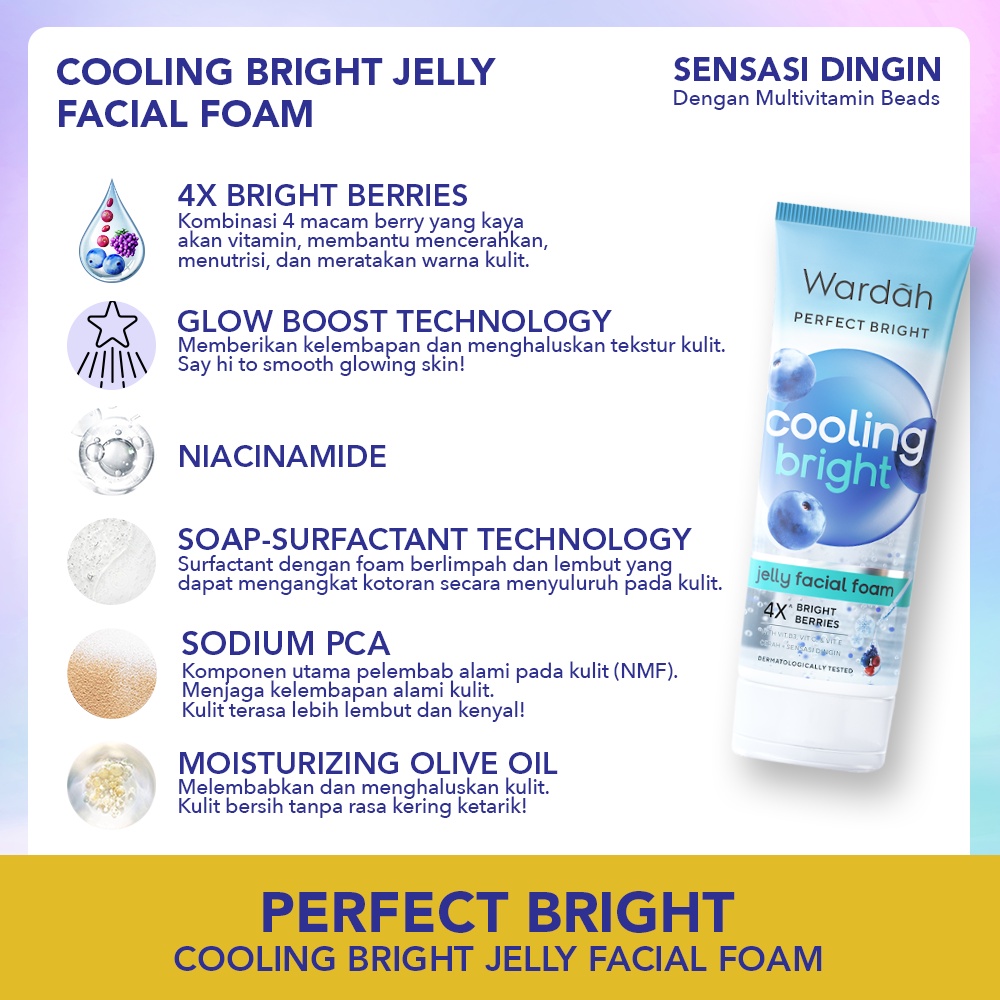 Wardah Perfect Bright Jelly Facial Foam 100ml Wardah Perfect Bright Jelly Facial Foam 100ml