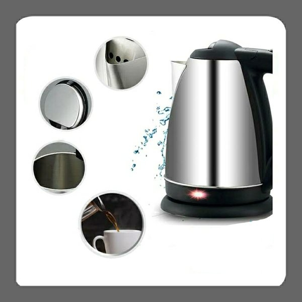 Teko Listrik Pemanas Air 2L (Electric Kettle Stainless Steel)