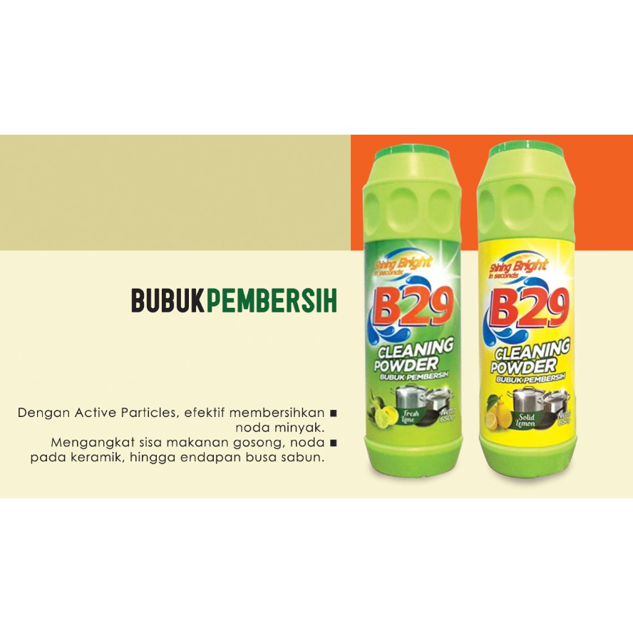 B29 Bubuk Pembersih 600gr - Solid Lemon (Cleaning Powder)