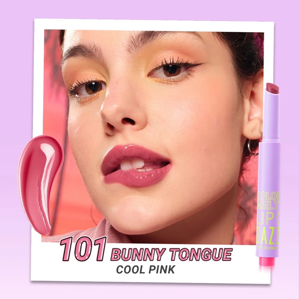 Dazzle Me Color Chrome Melt To Dew Lip Click 2gr - 101 Bunny Tongue *