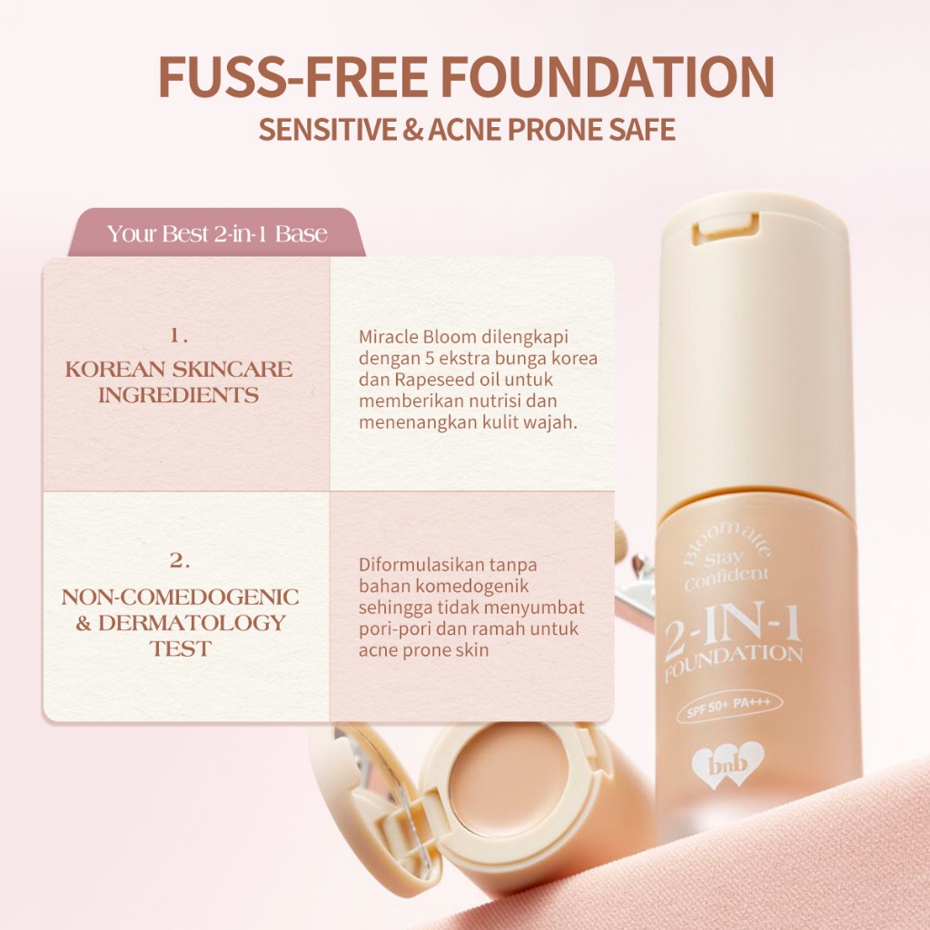 BNB Barenbliss Bloomatte Stay Confident 2in1 Foundation 20ml - FN1 Pearl
