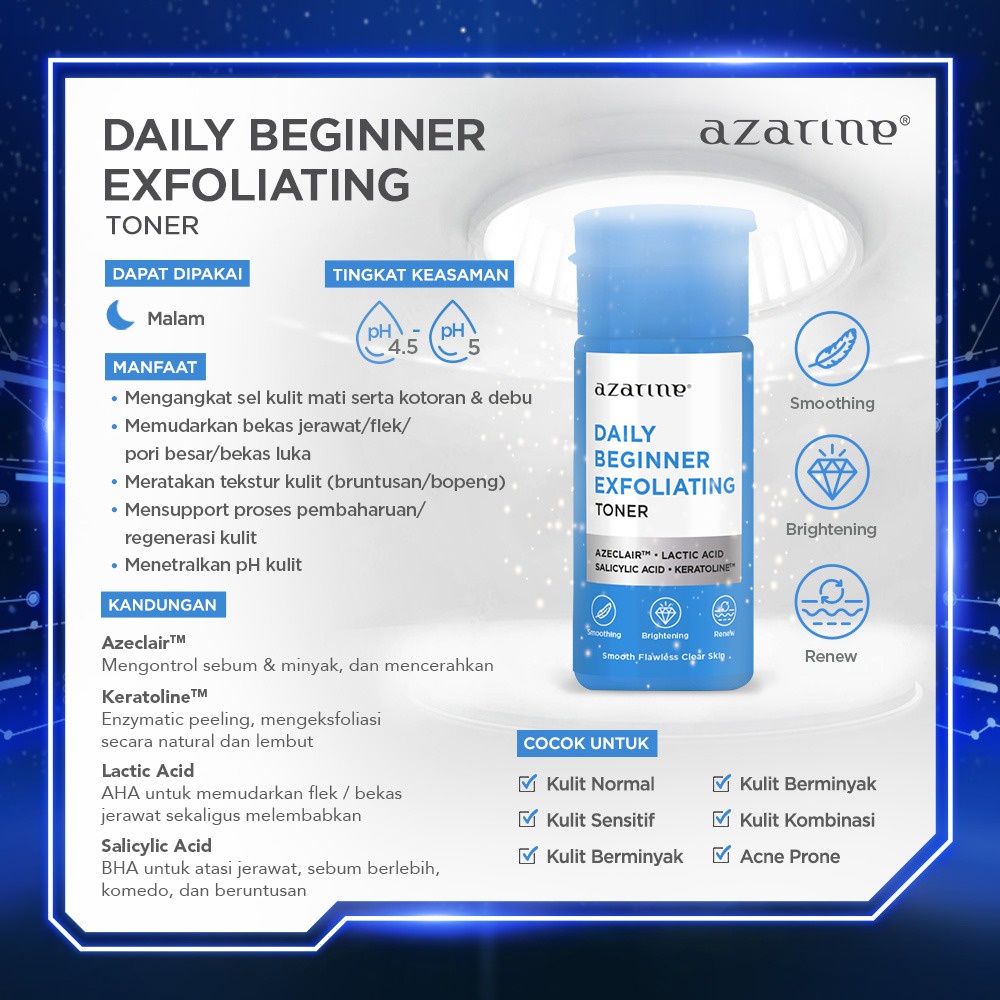 Azarine Daily Beginner Exfoliating Toner 90ml