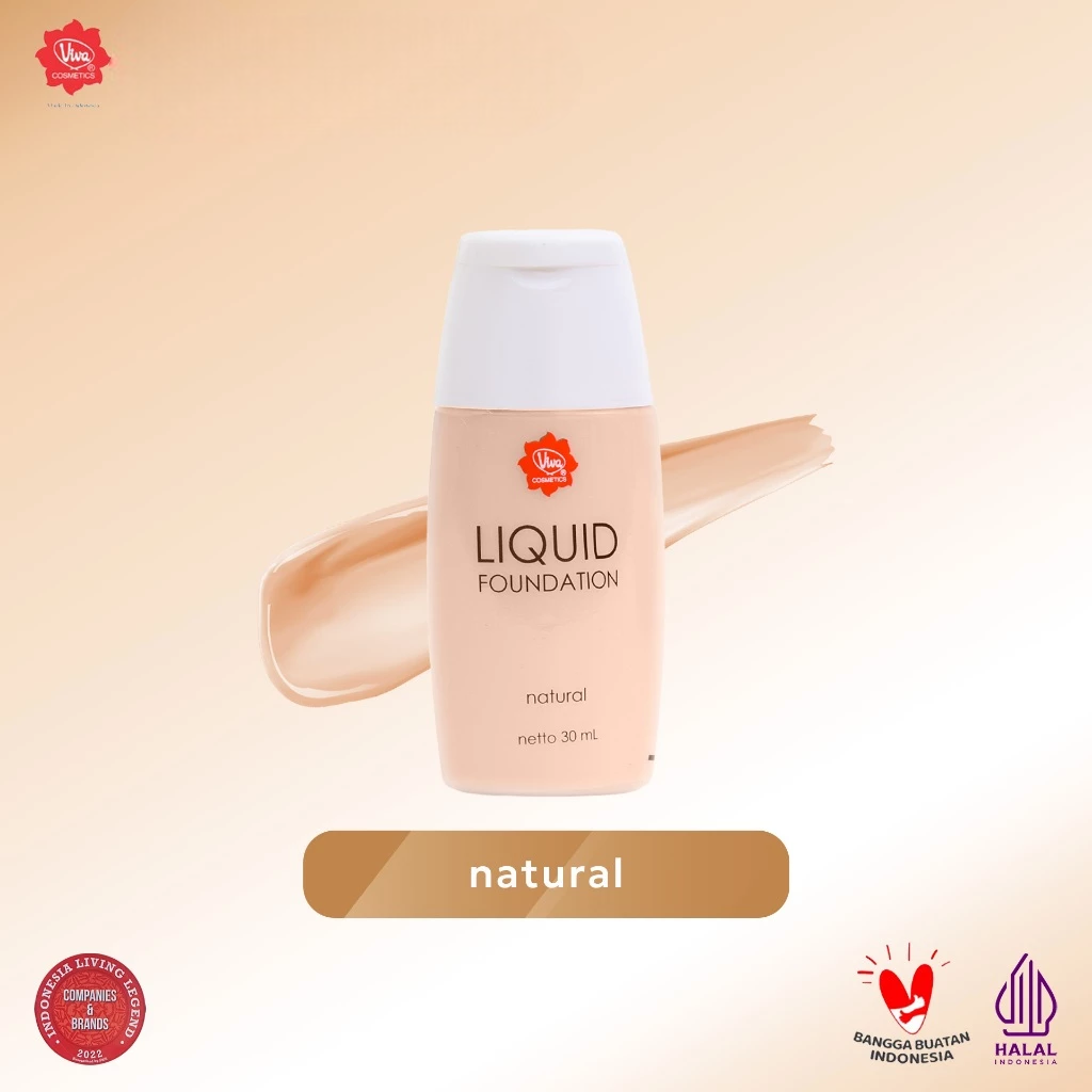 VIVA Liquid Foundation Natural 30ml (Alas Bedak)