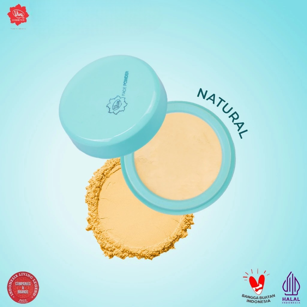 VIVA Bedak Doos Mini Hijau Tabur 25gr - Natural