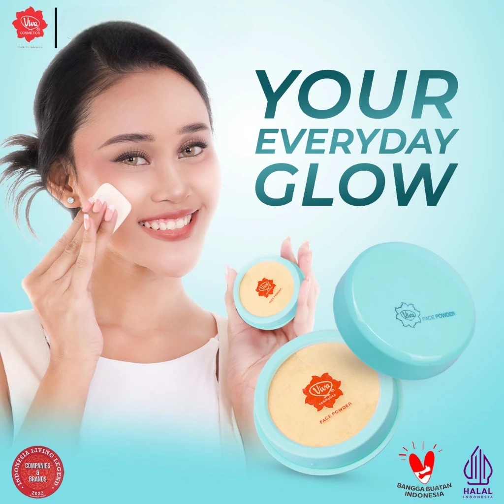VIVA Bedak Doos Mini Hijau Tabur 25gr - Natural