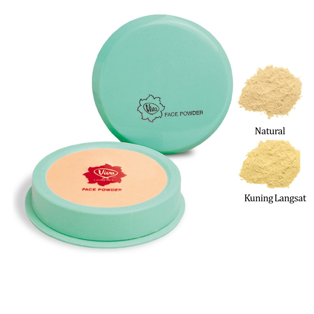 VIVA Bedak Doos Mini Hijau Tabur 25gr - Kuning Langsat VIVA Bedak Doos Mini Hijau Tabur 25gr - Kuning Langsat