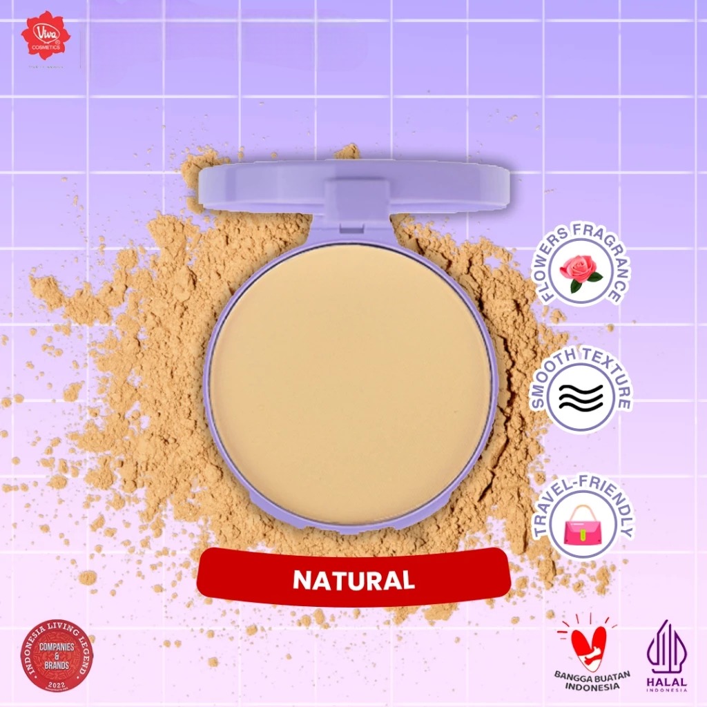VIVA Compact Powder Lilac 19gr Ungu - Natural