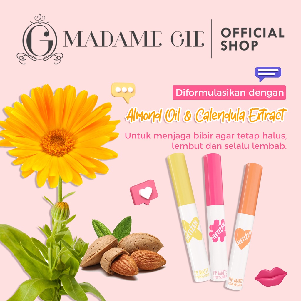 Madame Gie Lip Matte Netizen 1.3ml - 07 Anggun