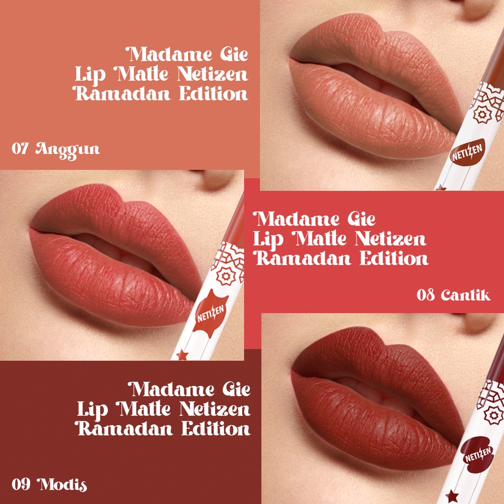 Madame Gie Lip Matte Netizen 1.3ml - 08 Cantik