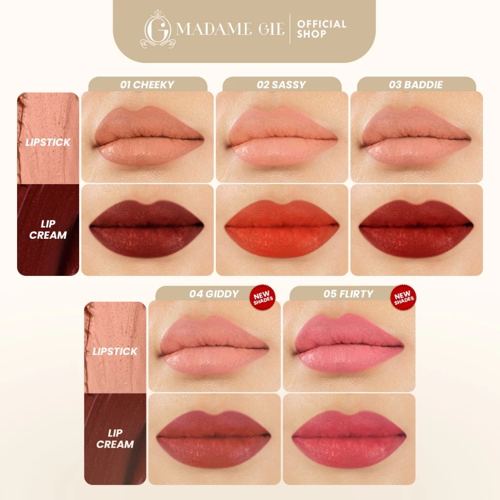 Madame Gie Charmseeker Lipstick & Lipcream - 02 Sassy