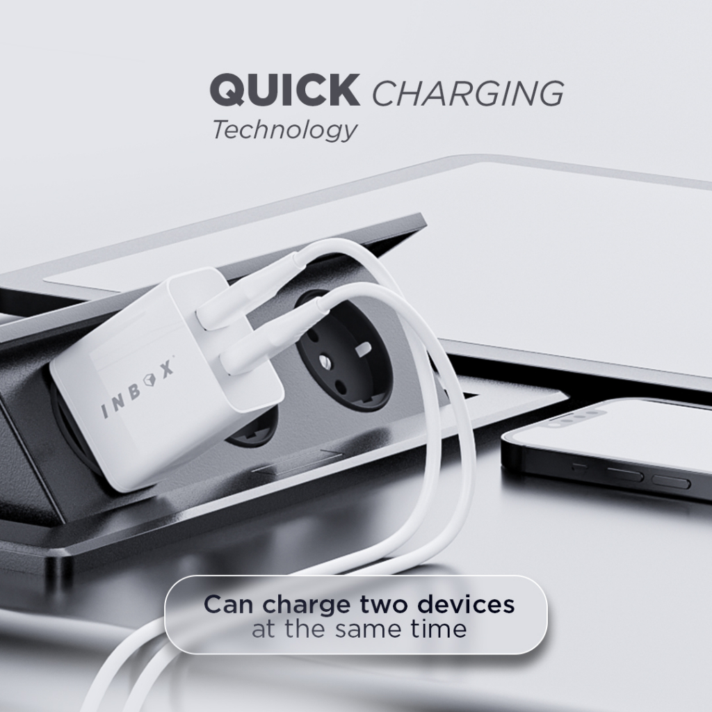 Inbox Adaptor Charger - FA 2 Dual USB Port Output 2.1A