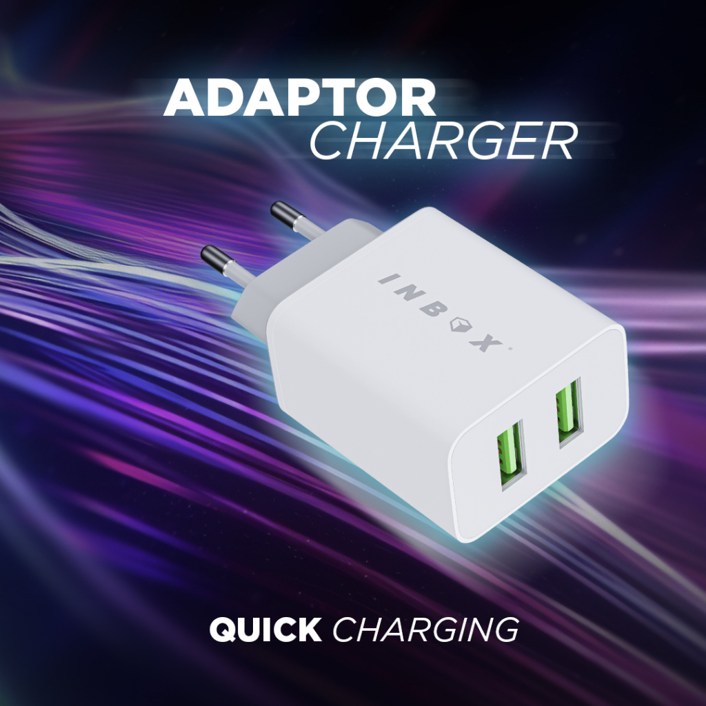Inbox Adaptor Charger - FA 2 Dual USB Port Output 2.1A