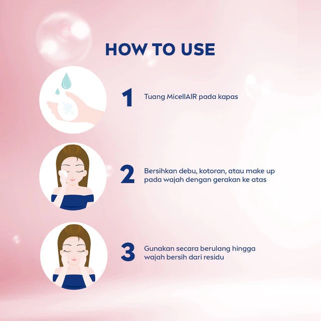 Nivea Micellar Water Micellair Oxygen Boost 125ml - Pearl Bright