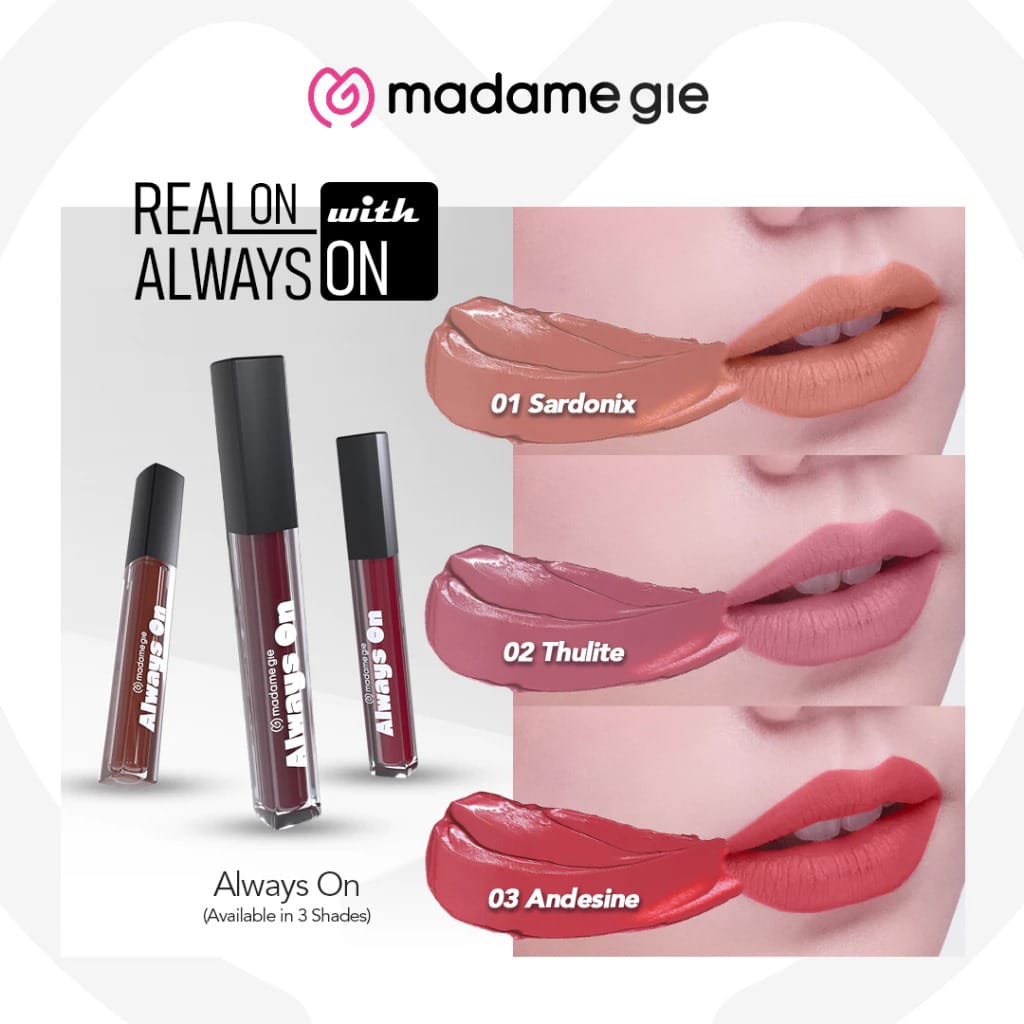 Madame Gie Always On Lip Cream - 01 Sardonix