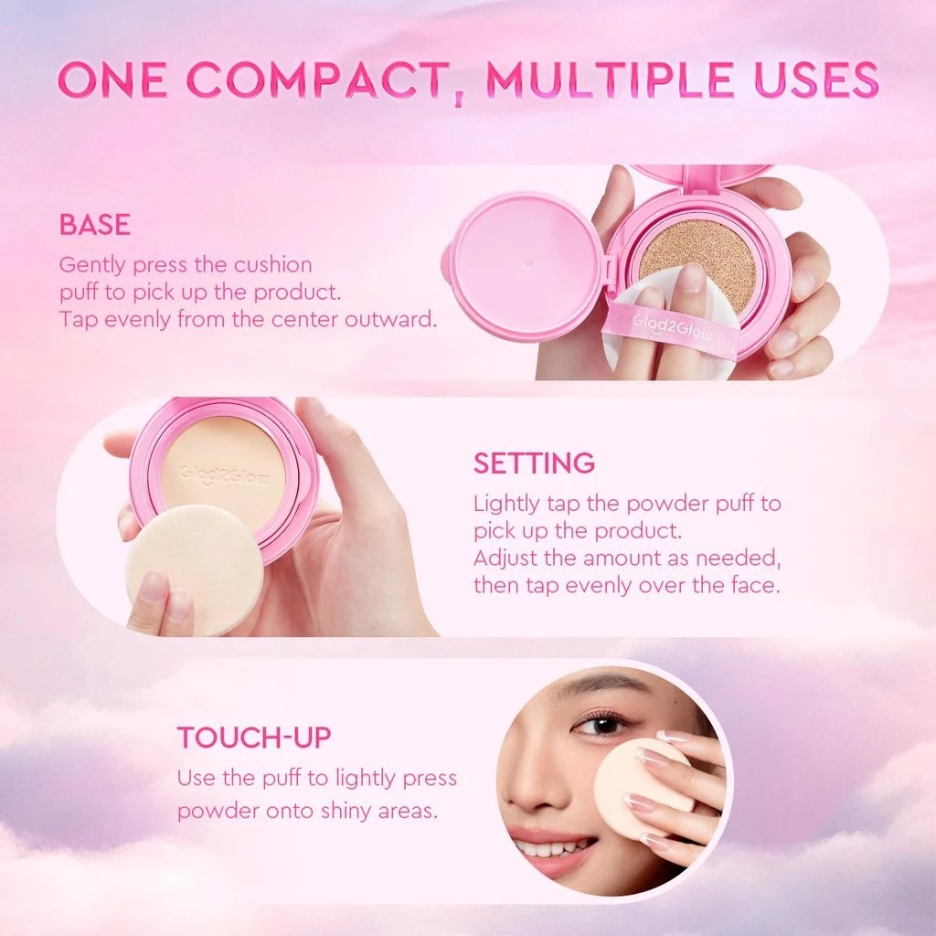 Glad 2 Glow 2in1 Perfect Pair Cushion Powder - 05 Cinnamon
