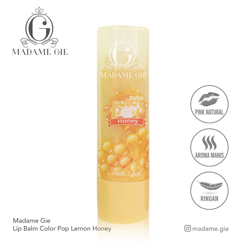 Madame Gie Colorpop Lip Balm Fruity 3.5gr - Honey