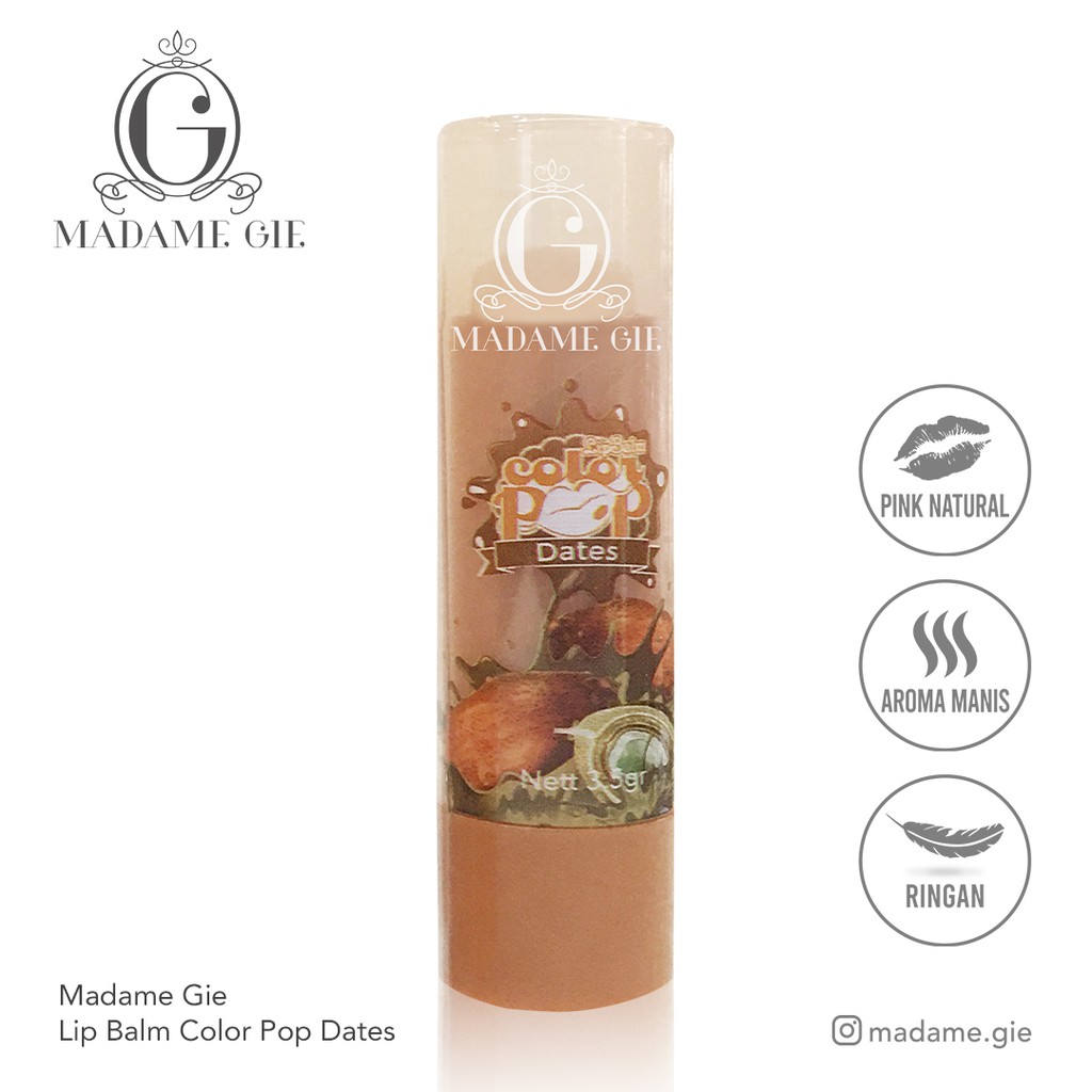 Madame Gie Colorpop Lip Balm Fruity 3.5gr - Dates