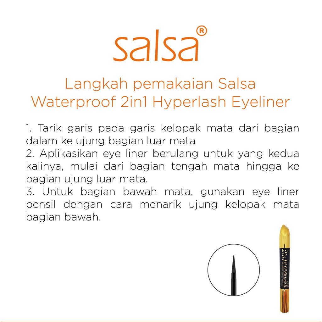SALSA 2in1 Hyperlash Longlashting Mascara Eyeliner