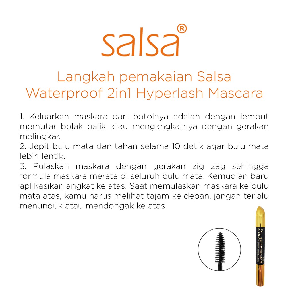 SALSA 2in1 Hyperlash Longlashting Mascara Eyeliner