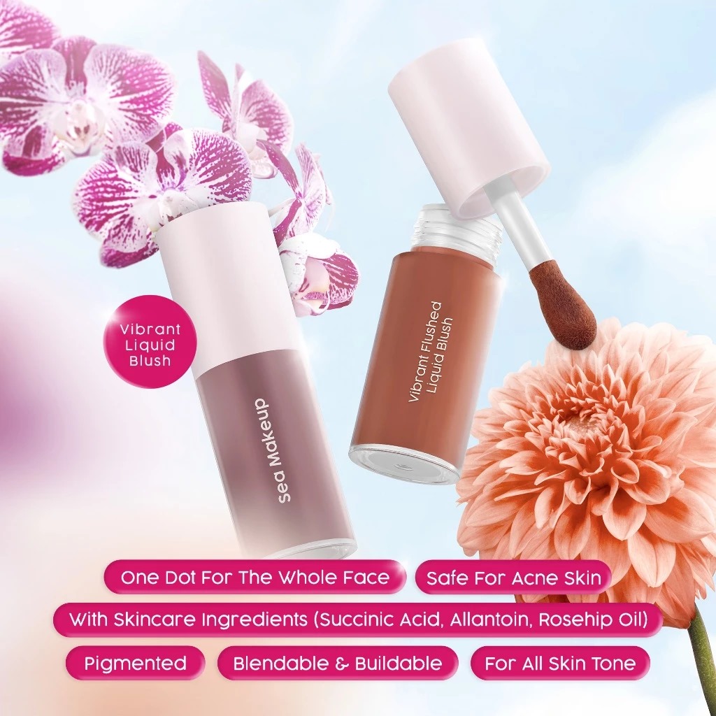 Sea Makeup Vibrant Flushed Liquid Blush 6gr - Dahlia Sunset