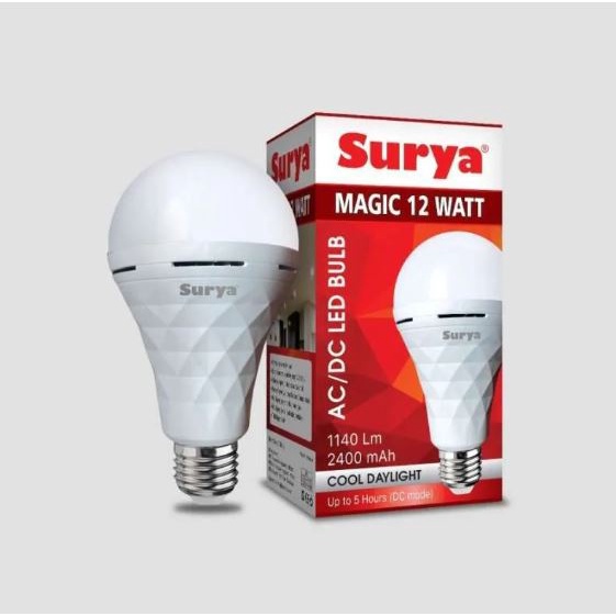 Surya Magic Bohlam LED Emergency AC DC 12 Watt (12W)
