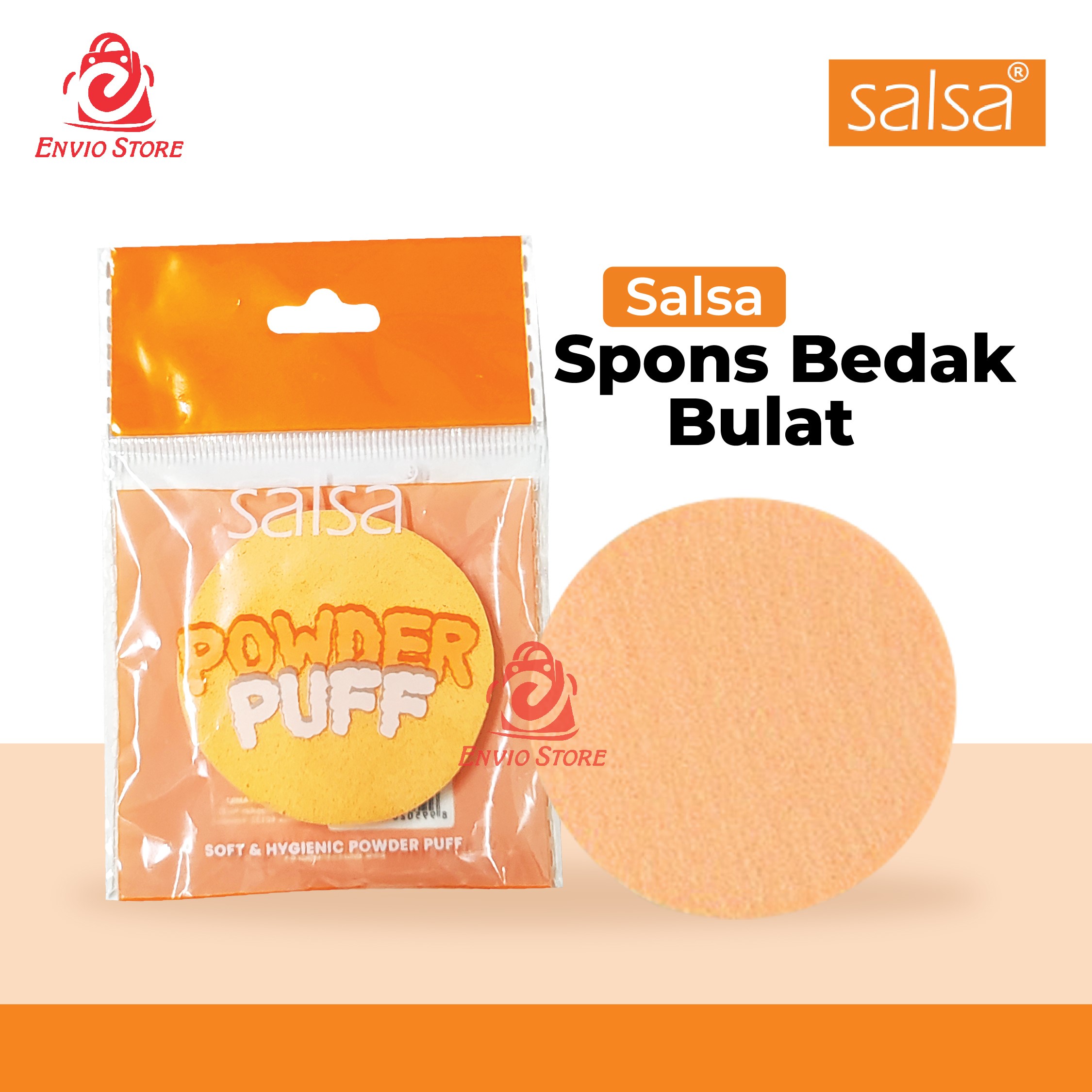 SALSA Spons Bedak Coklat Bulat - Powder Puff