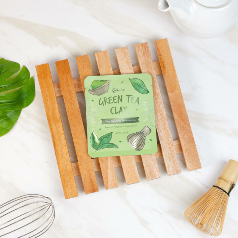 LEA Gloria Masker Bubuk 20gr GREENTEA CLAY