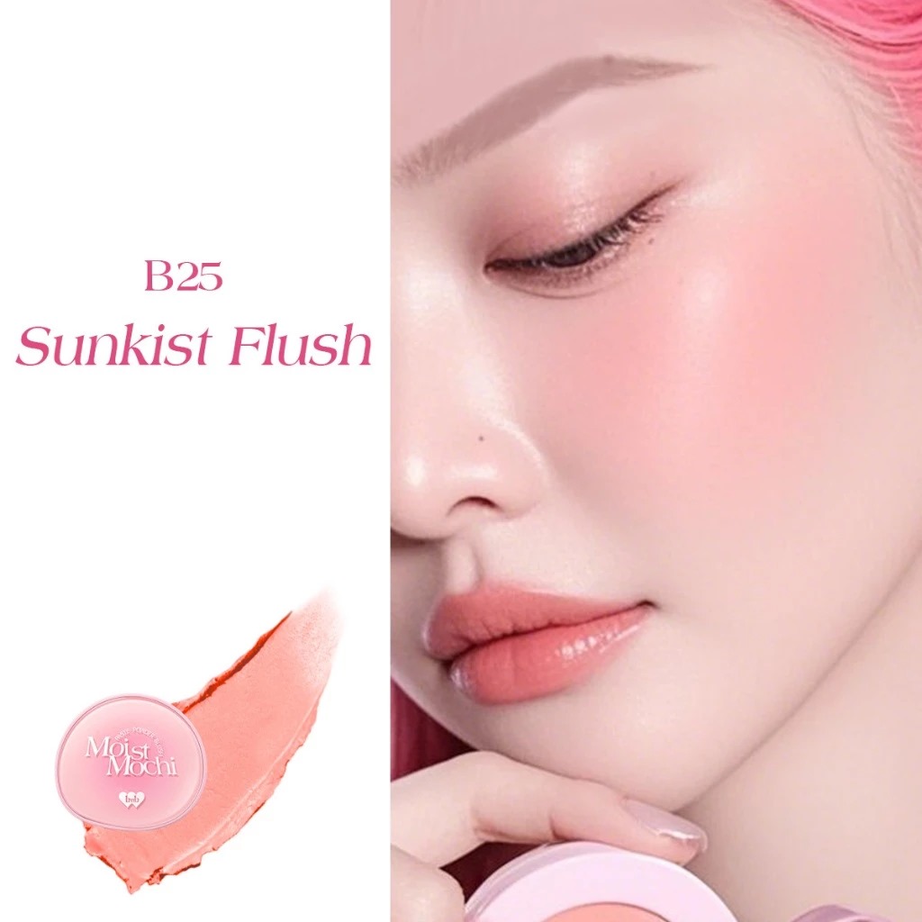 BNB Barenbliss Moist Mochi Paste Powder Blush 4.5gr - B25 Sunkist Flush