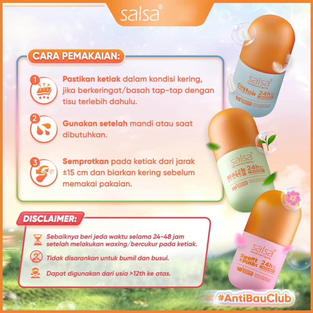 Salsa Deodorant Spray 80gr - Cotton
