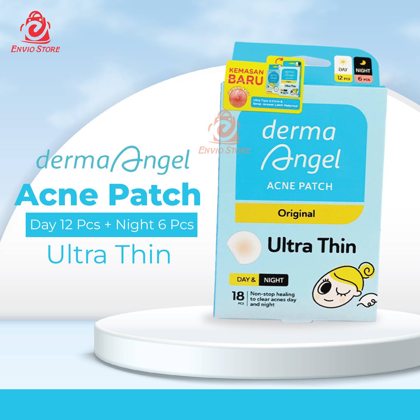 DERMA ANGEL Acne Patch Mix 18s (Day 12s Night 6s) DERMA ANGEL Acne Patch Mix 18s (Day 12s Night 6s)