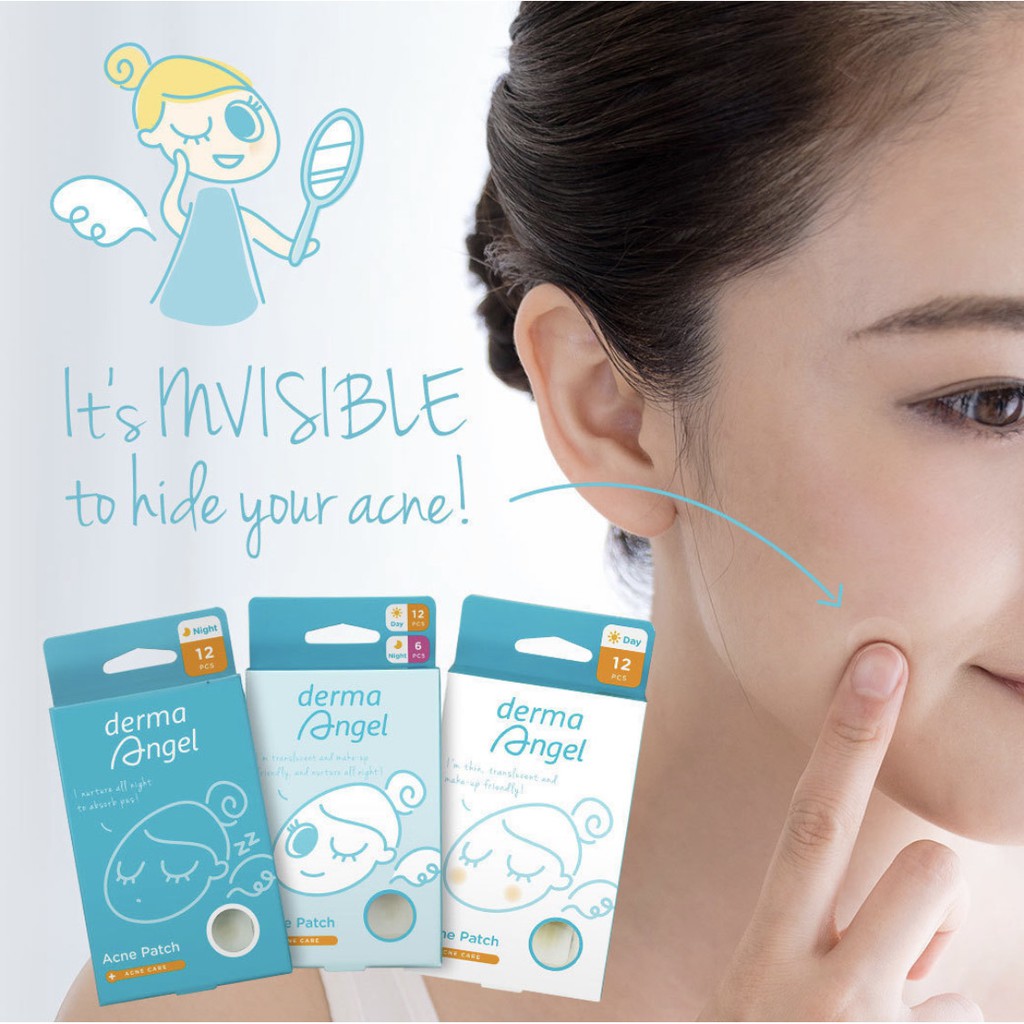 DERMA ANGEL Acne Patch Mix 18s (Day 12s Night 6s) DERMA ANGEL Acne Patch Mix 18s (Day 12s Night 6s)