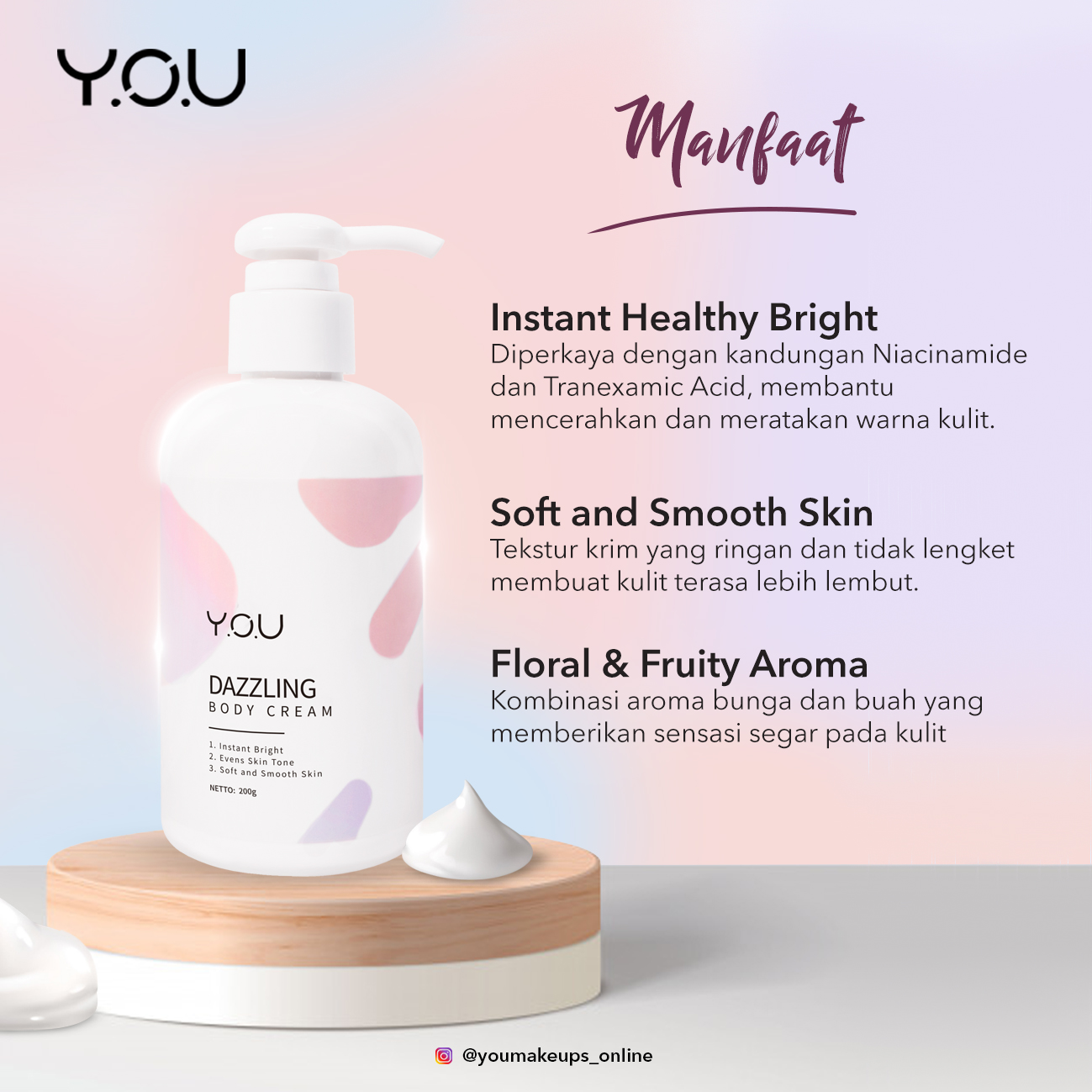 YOU Dazzling Body Cream 200gr *