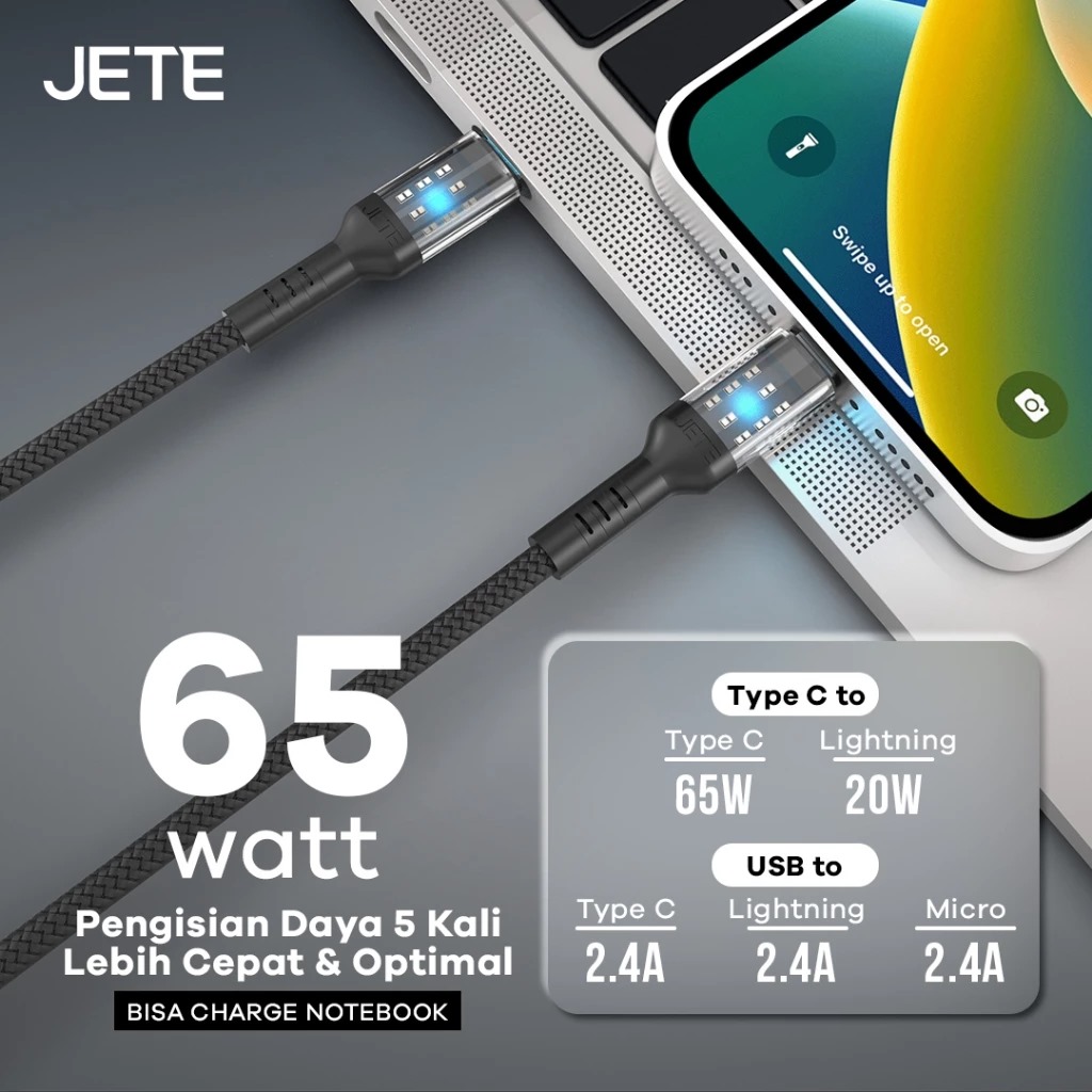 JETE Kabel CX11 - Micro Black 2.4A