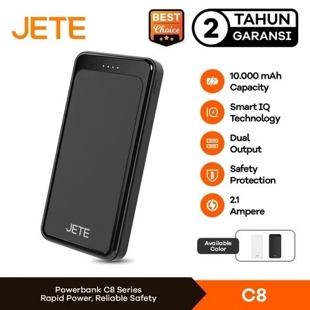 JETE Powerbank C8 Series Fast Charging 10000mAh - Smart IQ Technology