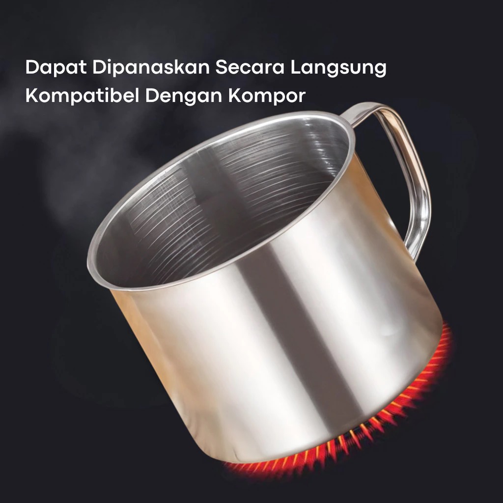 Oil Pot 1Liter - Gelas Saringan Minyak + Tutup