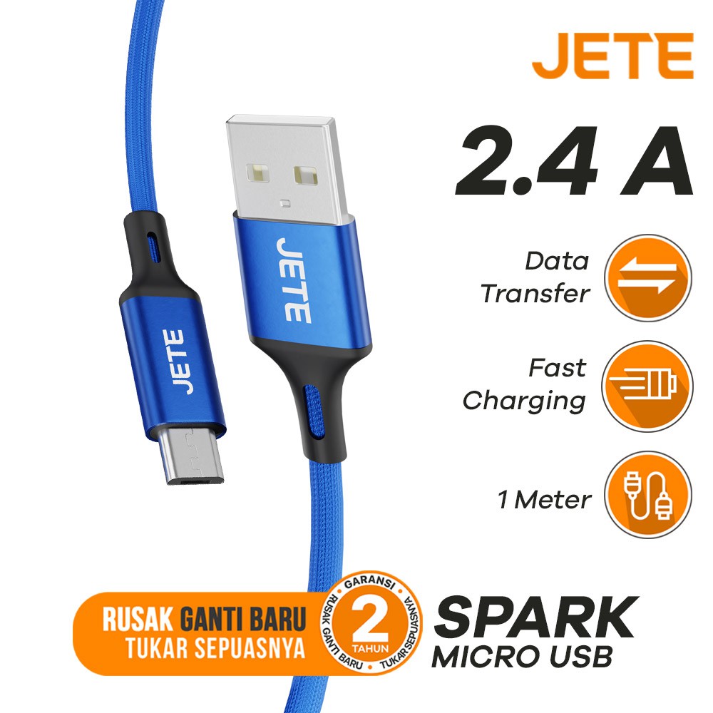 JETE Kabel Spark - Micro USB 2.4A JETE Kabel Spark - Micro USB 2.4A