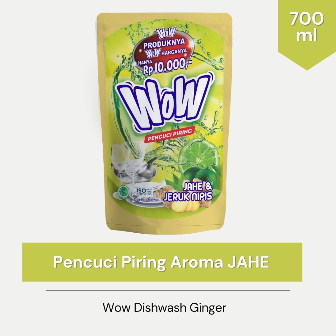 WOW Dishwash Liquid 780ml JAHE Jeruk Nipis (Sabun Cuci Piring) WOW Dishwash Liquid 780ml JAHE Jeruk Nipis (Sabun Cuci Piring)