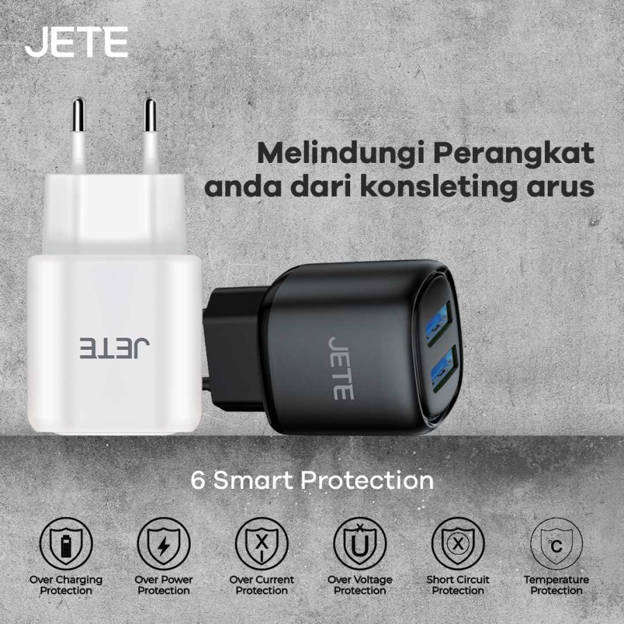 JETE Charger Atomic 2 + Kabel Micro USB 2.1A