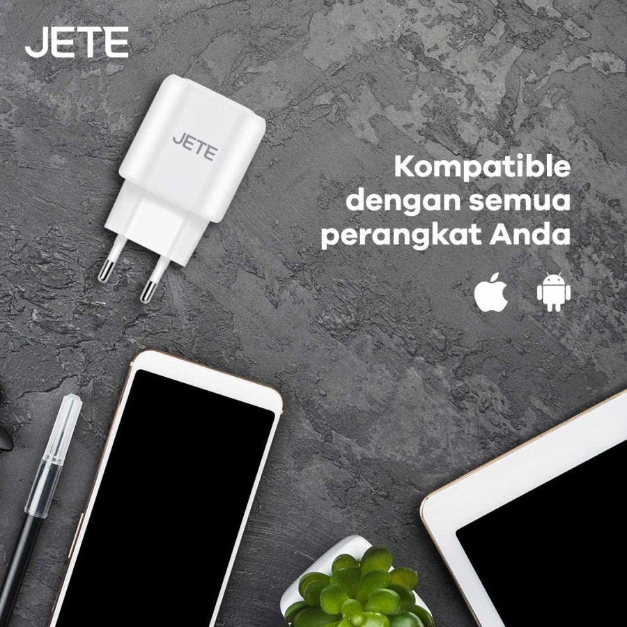 JETE Charger Atomic 2 + Kabel Micro USB 2.1A
