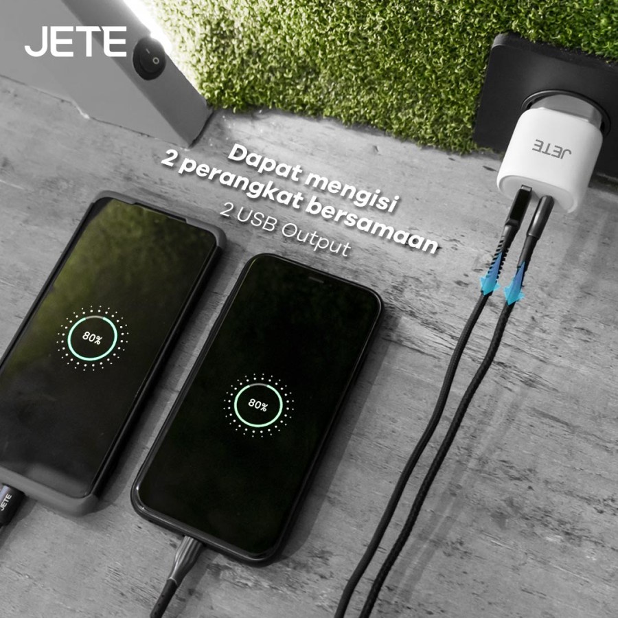 JETE Charger Atomic 2 + Kabel Micro USB 2.1A