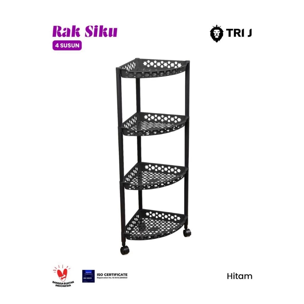 TRI J - Rak Siku 4 Susun (Rak Sudut Serbaguna)