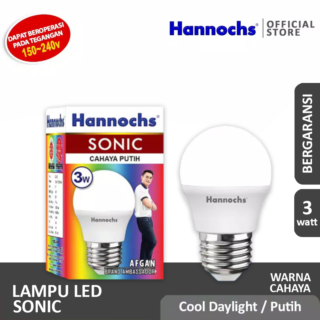 HANNOCHS Sonic Bohlam LED 3 Watt (3W) CDL HANNOCHS Sonic Bohlam LED 3 Watt (3W) CDL
