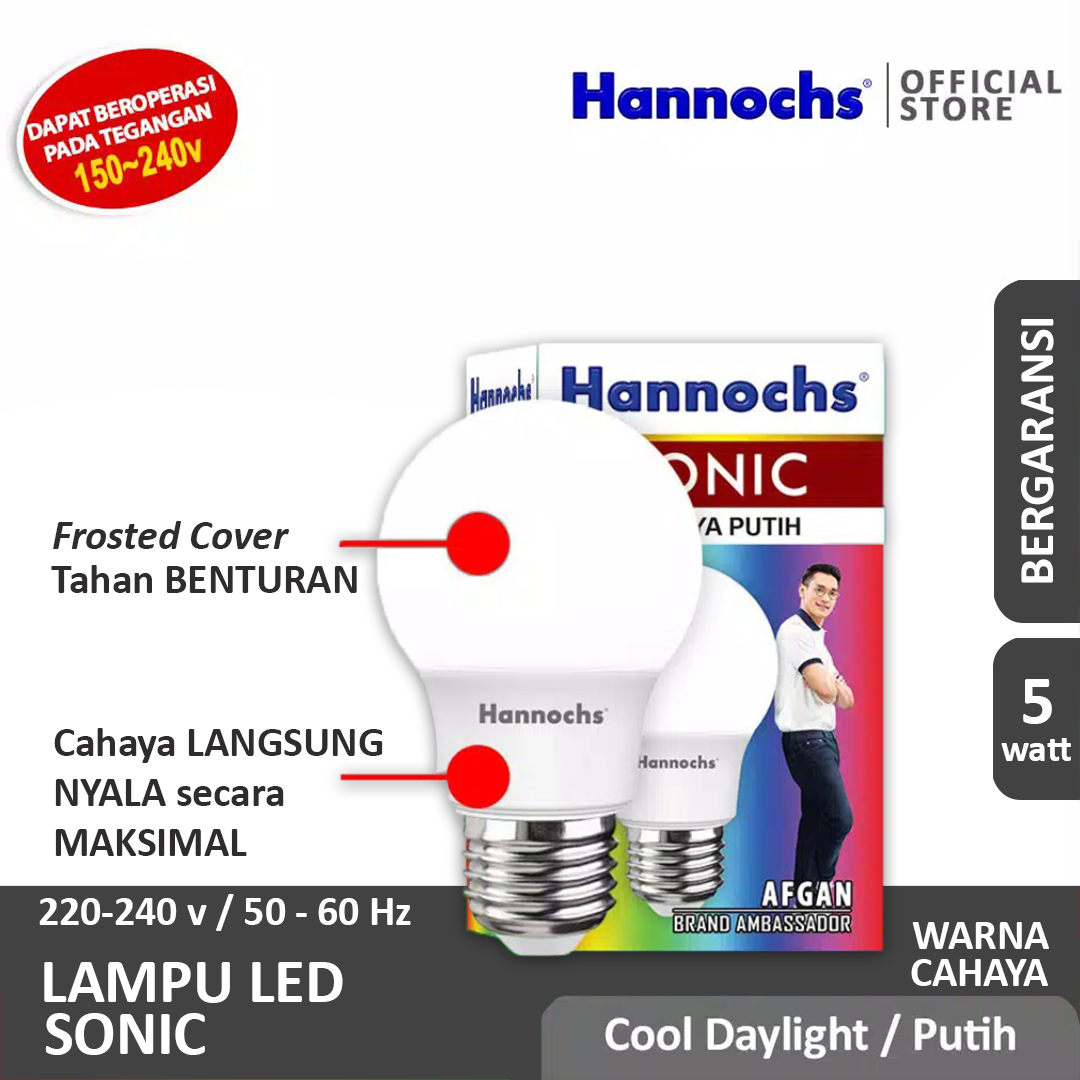 HANNOCHS Sonic Bohlam LED 5 Watt (5W) CDL HANNOCHS Sonic Bohlam LED 5 Watt (5W) CDL