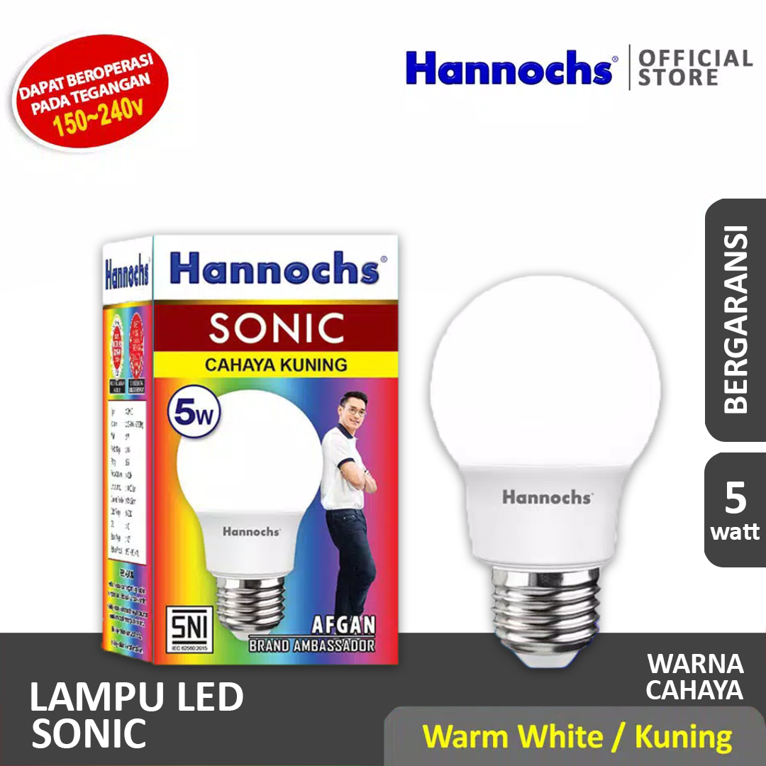 HANNOCHS Sonic Bohlam LED 5 Watt (5W) WW HANNOCHS Sonic Bohlam LED 5 Watt (5W) WW