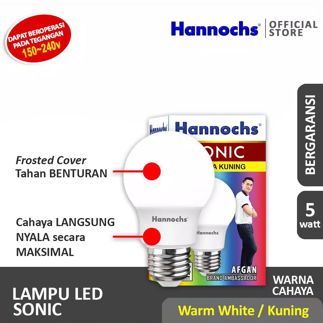 HANNOCHS Sonic Bohlam LED 5 Watt (5W) WW HANNOCHS Sonic Bohlam LED 5 Watt (5W) WW