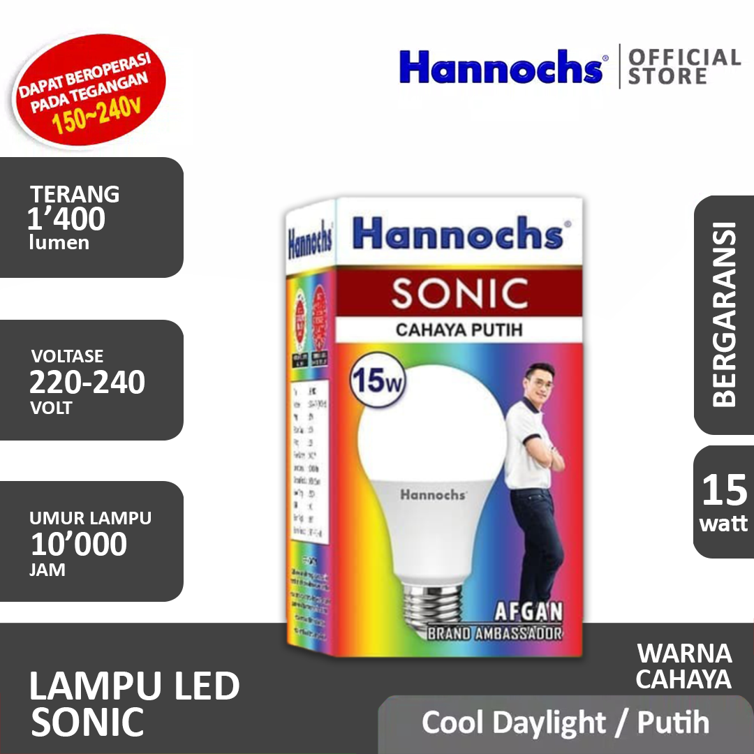 HANNOCHS Sonic Bohlam LED 15 Watt (15W) CDL HANNOCHS Sonic Bohlam LED 15 Watt (15W) CDL